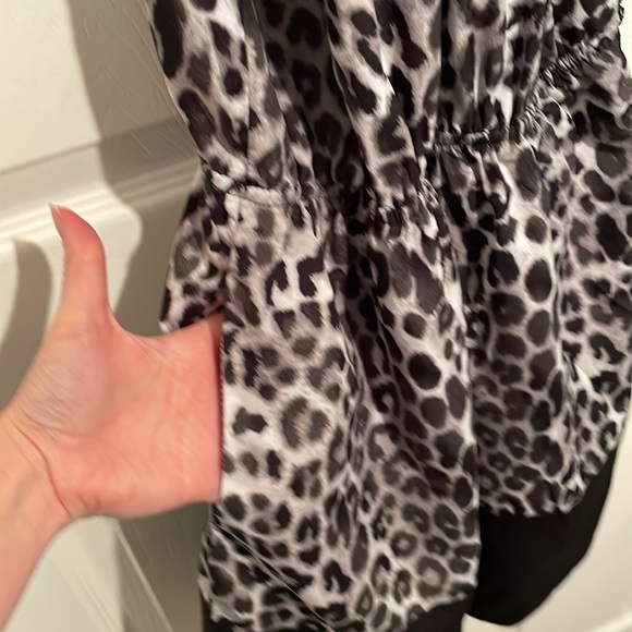 Express black and gray leopard print color block dress - Picture 2 of 4